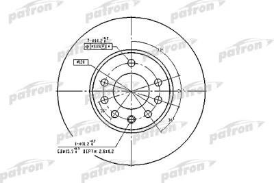 Тормозной диск PATRON PBD2778