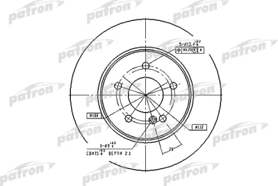 Тормозной диск PATRON PBD2813