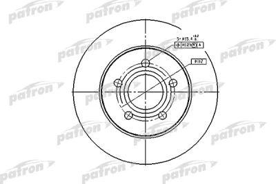 PBD4045 PATRON Тормозной диск