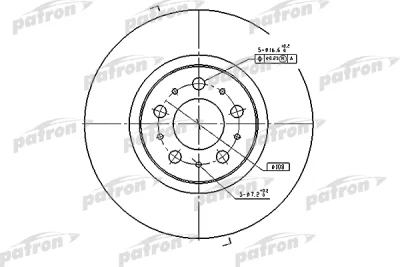 PBD4053 PATRON Тормозной диск