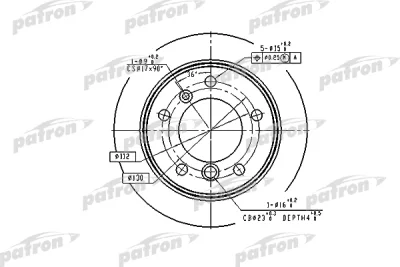 PBD4087 PATRON Тормозной диск