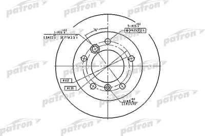 PBD4088 PATRON Тормозной диск
