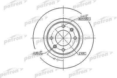 Тормозной диск PATRON PBD4215