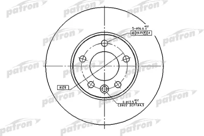 PBD4308 PATRON Тормозной диск