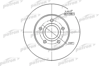 PBD5118 PATRON Тормозной диск