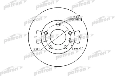 PBD7219 PATRON Тормозной диск