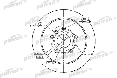 Тормозной диск PATRON PBD7257
