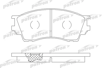 PBP1025 PATRON Комплект тормозных колодок, дисковый тормоз