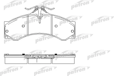 PBP1043 PATRON Комплект тормозных колодок, дисковый тормоз