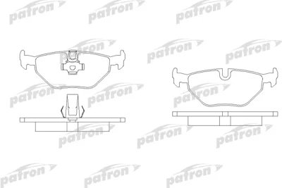 PBP1075 PATRON Комплект тормозных колодок, дисковый тормоз