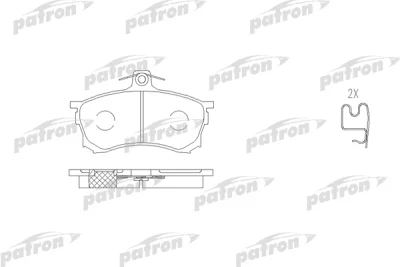 PBP1092 PATRON Комплект тормозных колодок, дисковый тормоз