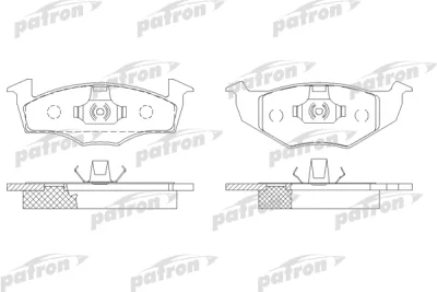 PBP1101 PATRON Комплект тормозных колодок, дисковый тормоз