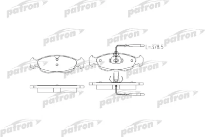 Комплект тормозных колодок, дисковый тормоз PATRON PBP1168