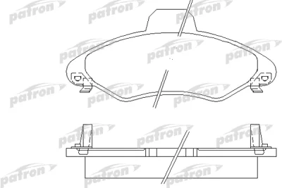 PBP1276 PATRON Комплект тормозных колодок, дисковый тормоз
