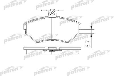 PBP1289 PATRON Комплект тормозных колодок, дисковый тормоз