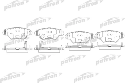 Комплект тормозных колодок, дисковый тормоз PATRON PBP1294