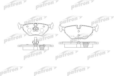 PBP1301 PATRON Комплект тормозных колодок, дисковый тормоз