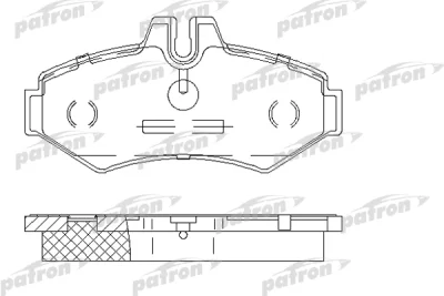 Комплект тормозных колодок, дисковый тормоз PATRON PBP1306