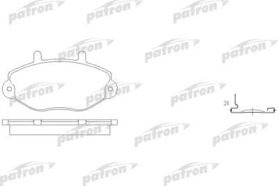 PBP1339 PATRON Комплект тормозных колодок, дисковый тормоз