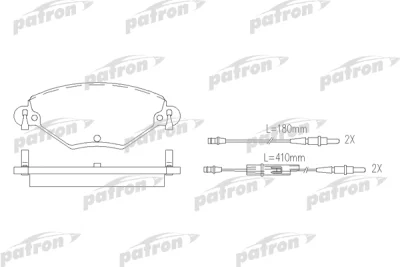PBP1411 PATRON Комплект тормозных колодок, дисковый тормоз
