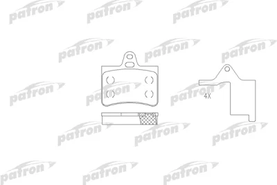 Комплект тормозных колодок, дисковый тормоз PATRON PBP1413