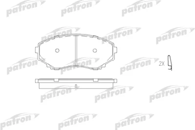 Комплект тормозных колодок, дисковый тормоз PATRON PBP1445