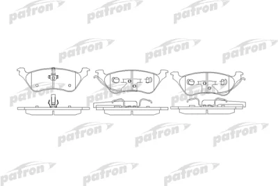 PBP1475 PATRON Комплект тормозных колодок, дисковый тормоз