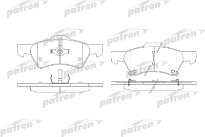 Комплект тормозных колодок, дисковый тормоз PATRON PBP1510