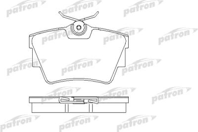 Комплект тормозных колодок, дисковый тормоз PATRON PBP1516