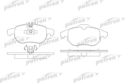 Комплект тормозных колодок, дисковый тормоз PATRON PBP1520