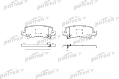 PBP1574 PATRON Комплект тормозных колодок, дисковый тормоз