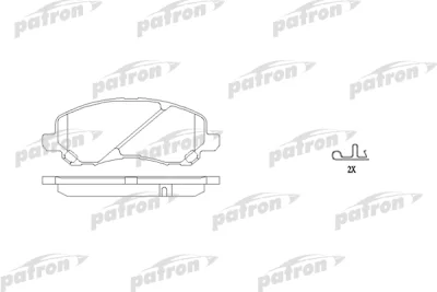 Комплект тормозных колодок, дисковый тормоз PATRON PBP1621
