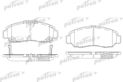 Комплект тормозных колодок, дисковый тормоз PATRON PBP1669