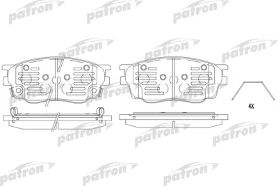 Комплект тормозных колодок, дисковый тормоз PATRON PBP1707
