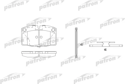 Комплект тормозных колодок, дисковый тормоз PATRON PBP173