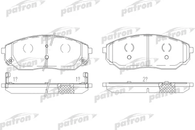 PBP1735 PATRON Комплект тормозных колодок, дисковый тормоз