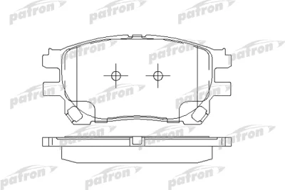 Комплект тормозных колодок, дисковый тормоз PATRON PBP1868