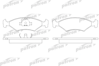 PBP206 PATRON Комплект тормозных колодок, дисковый тормоз