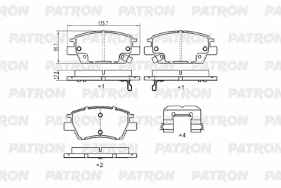 Комплект тормозных колодок, дисковый тормоз PATRON PBP289