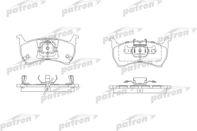 PBP304 PATRON Комплект тормозных колодок, дисковый тормоз