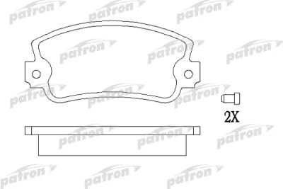 Комплект тормозных колодок, дисковый тормоз PATRON PBP346