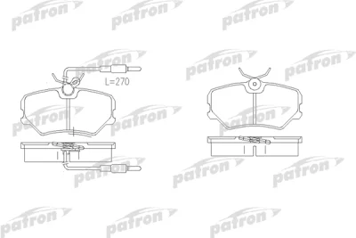 PBP540 PATRON Комплект тормозных колодок, дисковый тормоз