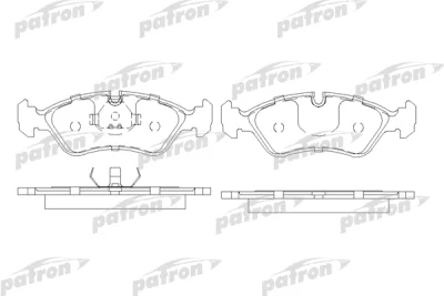 PBP584 PATRON Комплект тормозных колодок, дисковый тормоз