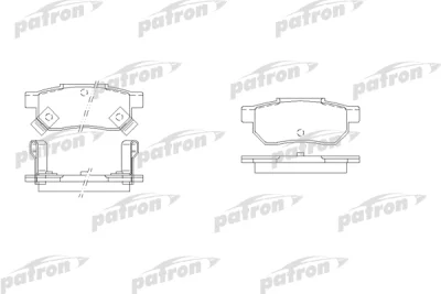 PBP621 PATRON Комплект тормозных колодок, дисковый тормоз