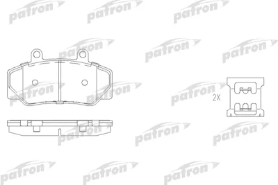 Комплект тормозных колодок, дисковый тормоз PATRON PBP628