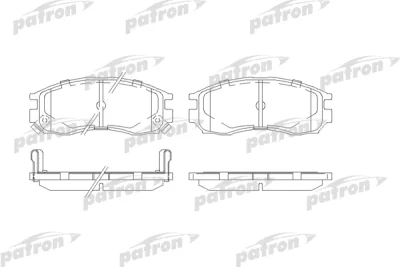 PBP764 PATRON Комплект тормозных колодок, дисковый тормоз