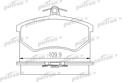 PBP775 PATRON Комплект тормозных колодок, дисковый тормоз