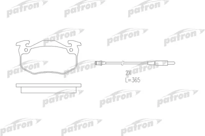 Комплект тормозных колодок, дисковый тормоз PATRON PBP881
