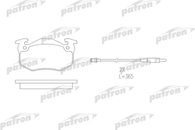 PBP881 PATRON Комплект тормозных колодок, дисковый тормоз