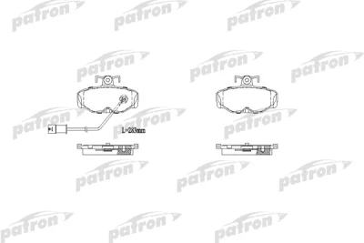 Комплект тормозных колодок, дисковый тормоз PATRON PBP915